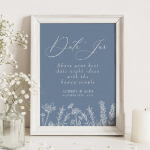 Dating-Glas Immergrün-Wildblumen-Junggesellinnenab Poster