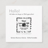 Dating Karte - BLACK - QR - PURE Collection (Vorderseite)