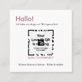 Dating Karte - RED - QR - PURE Collection (Vorderseite)