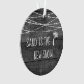 Dating Rustic Weathered Wood First Christmas in FL Ornament (Vorderseite)