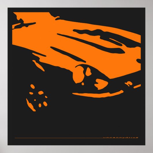 Datsun 240Z Detail - Orangefarbenes Poster (Vorne)