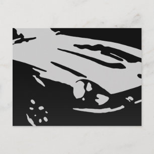 Datsun 240Z Detail - schwarze Postkarte
