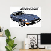 Datsun 260Z blau Poster (Heimbüro)