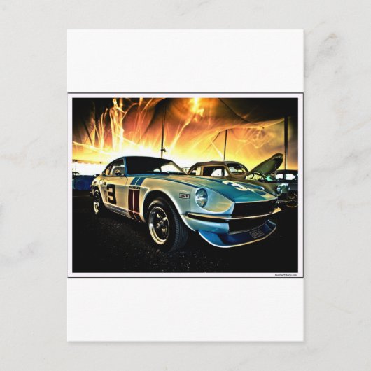 Datsun Z Race Auto Postkarte (Vorderseite)