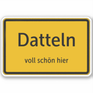 Datteln Aufkleber Sticker Autoaufkleber