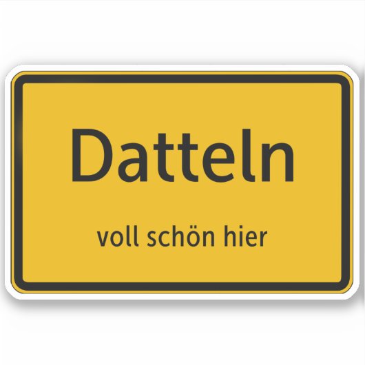 Datteln Aufkleber Sticker Autoaufkleber (Vorderseite)