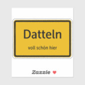 Datteln Aufkleber Sticker Autoaufkleber (Blatt)