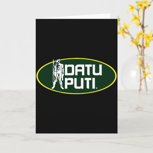 Datu Puti T-Shirt Karte (Gelbe Blume)