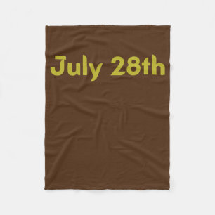 Datum 28. Juli Fleecedecke