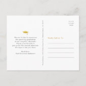 Datum Abschluss Foto Gold schwarze Typografie ger Einladungspostkarte (Rückseite)