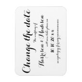Datum ändern, Kalligrafie-Hochzeitsankündigung Magnet (Vertikal)