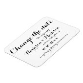 Datum ändern, Kalligrafie-Hochzeitsankündigung Magnet (Linke Seite)