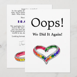 Datum ändern - OOOOPS 🌈 Verflochten im Stolz Save The Date