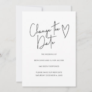 Datum ändern Pläne ändern Einfache Einladung
