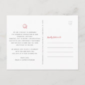 Datum ändern Rose Gold-Script Abschluss Foto chic Einladungspostkarte (Rückseite)