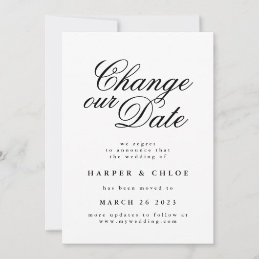 Datum ändern save the date (Vorderseite)