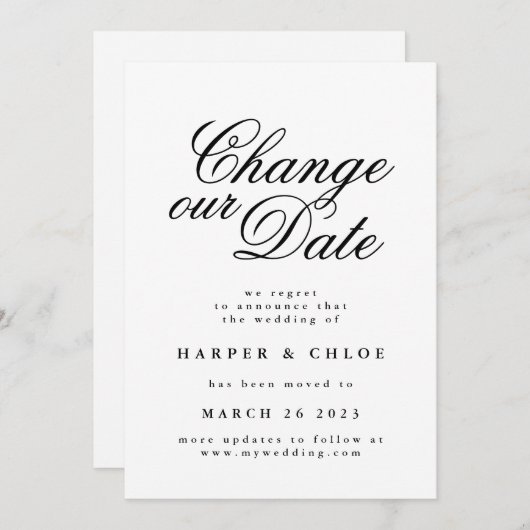 Datum ändern save the date (Vorne/Hinten)