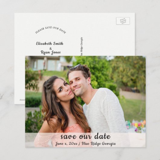 Datum, Ankündigung, Foto gerettet Postkarte (Vorne/Hinten)