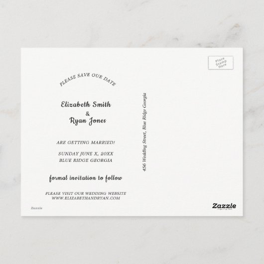 Datum, Ankündigung, Foto gerettet Postkarte (Rückseite)