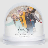 Datum der benutzerdefinierten 2-Foto-Overlay-Namen Schneekugeln (Vorderseite)