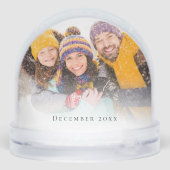 Datum der benutzerdefinierten 2-Foto-Overlay-Namen Schneekugeln (Rückseite)