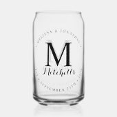 Datum der benutzerdefinierten Monogramm-Bezeichnun Dosenglas (Vorderseite)