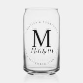 Datum der benutzerdefinierten Monogramm-Bezeichnun Dosenglas (Rückseite)