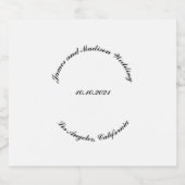 Datum der eleganten Hochzeit des benutzerdefiniert Bierflaschenetikett (Einzelnes Label)