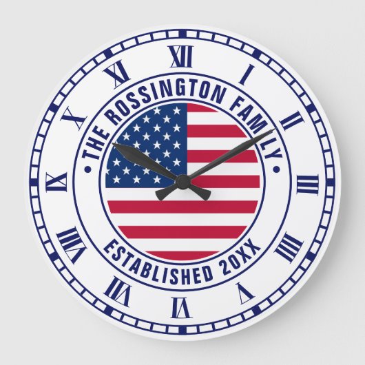 Datum der Geschlechtsbezeichnung der patentierten Große Wanduhr (Vorderseite)