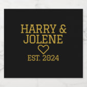 Datum der Hochzeit Bierflaschenetikett (Einzelnes Label)