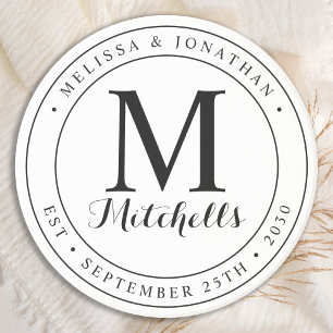 Datum der Hochzeit des personalisierten Monogramms Getränkeuntersetzer