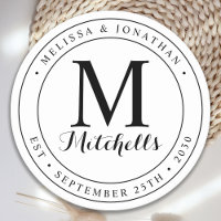Datum der Hochzeit des personalisierten Monogramms