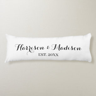 Datum der Hochzeit des personalisierten Skriptname Seitenschläferkissen