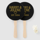 Datum der Hochzeit Fächer (Vorne und Hinten)