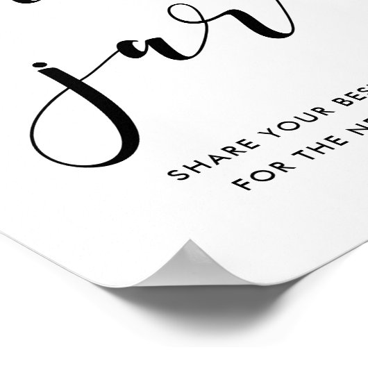 Datum der Hochzeit Poster (Ecke)