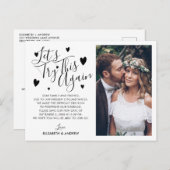 Datum der Hochzeitverschiebung Versuch noch einmal Ankündigungspostkarte (Vorne/Hinten)