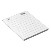 Datum der Liste Notizblock (angewinkelt)