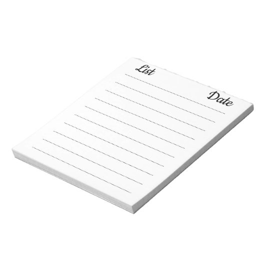 Datum der Liste Notizblock (Rotiert)