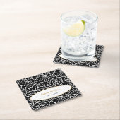 Datum der modernen botanischen Leaf-Muster Rechteckiger Pappuntersetzer (Vor Ort)