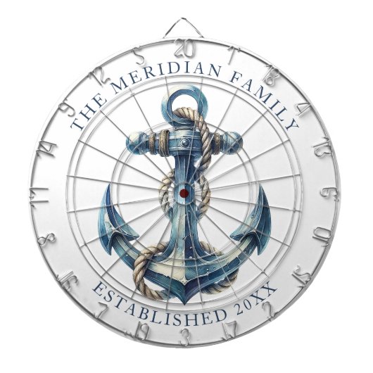 Datum der Nautischen Ankerfamilie Dartscheibe (vorne)