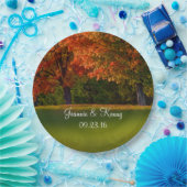 Datum der personalisierbaren Rustikalen Hochzeit i Pappteller (Party)