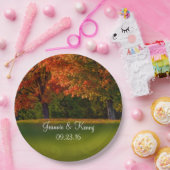 Datum der personalisierbaren Rustikalen Hochzeit i Pappteller (Party)