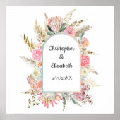 Datum der personalisierten blumengeschichtlichen H Poster (Vorne)