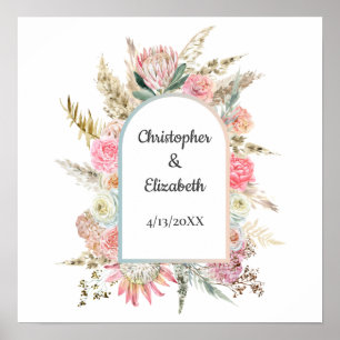 Datum der personalisierten blumengeschichtlichen H Poster