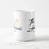 Datum der personalisierten Hochzeitscouple Ring-Be Kaffeetasse (Mittel)