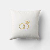 Datum der personalisierten Hochzeitscouple Ring-Be Kissen (Rückseite)