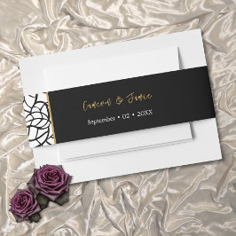 Datum der Schwarz-weißen Bandnamen Einladungsbanderole