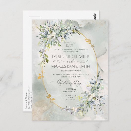 Datum der Verzögerung des Oval-Frame-Delays bei gr Postkarte (Vorne/Hinten)