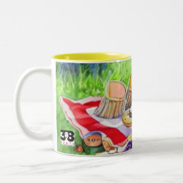 Datum der Wasserfarbe Zweifarbige Tasse