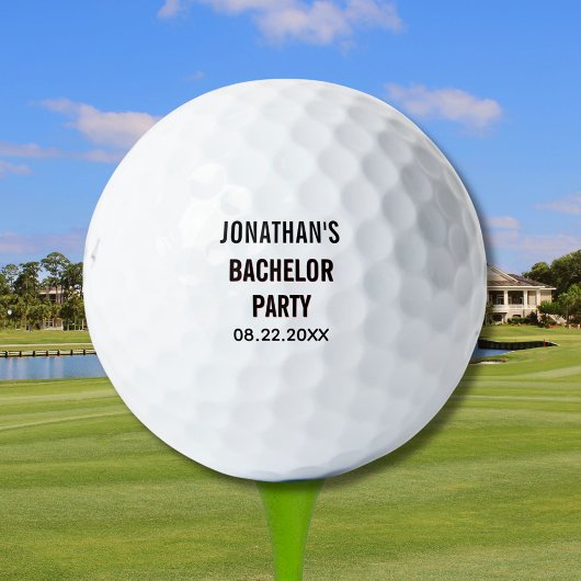 Datum des Bachelor-Parteinamens Golfball